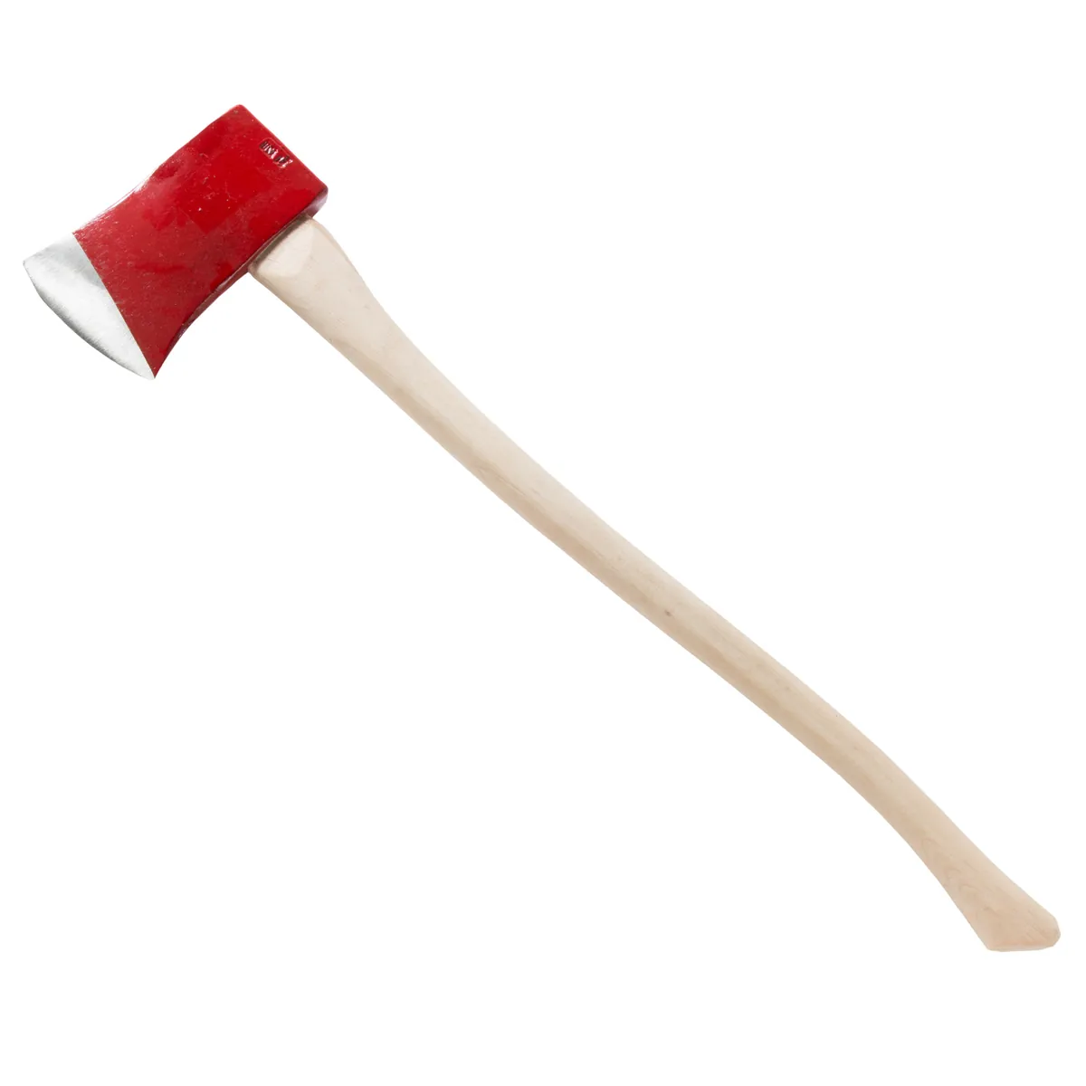 Fireman's Flathead Axe; 36 in. Curved Wooden Handle